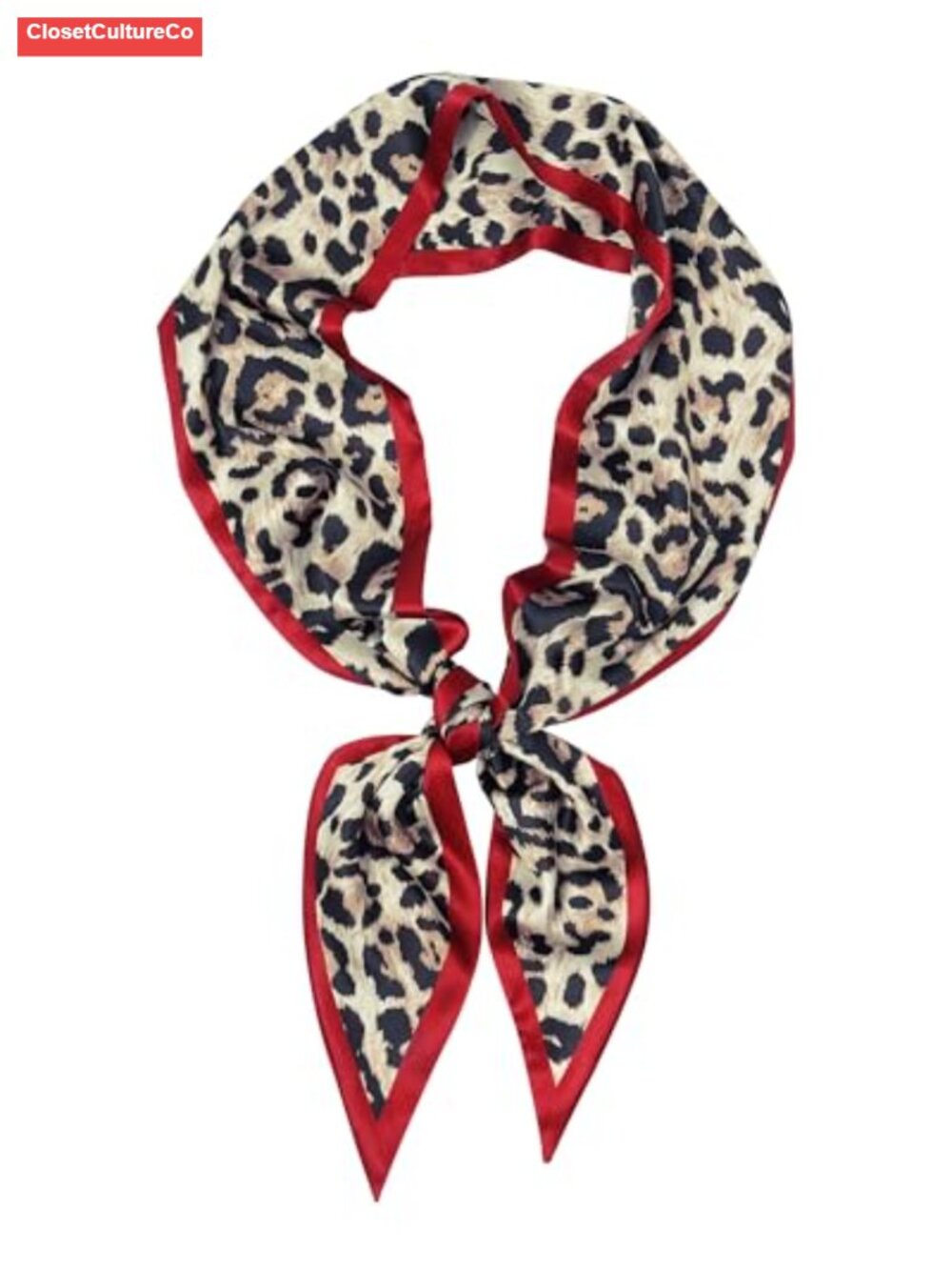Skinny Leopard Print Scarf 100% Polyester Head Neck Bag Wrap